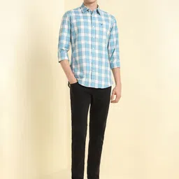 Allen Solly Men Spread Collar Checked Cotton Casual Shirts image 4
