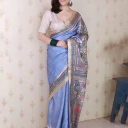all about you Printed Border Tussar Saree-picture-20