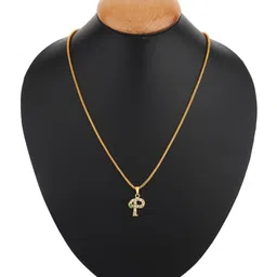 Lucents Unisex Stainless Steel Artificial Stones Studded Quirky Pendant image 4