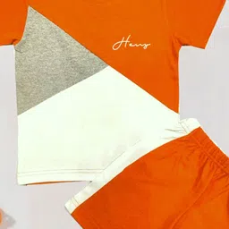 BILLYBALL Unisex Kids Colourblocked T-shirt with Shorts image 2