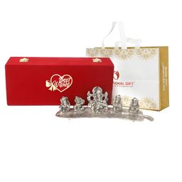 INTERNATIONAL GIFT Musical Ganesh Idol Showpiece With Best Wishes Tag & Velvet Box-picture-9