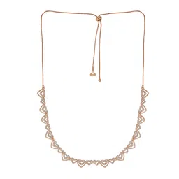Nilu's Collection Rose Gold Plated American Diamond Necklace Set image 5
