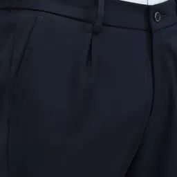 Arrow New York Men Smart Slim Fit Pleated Formal Trousers image 4