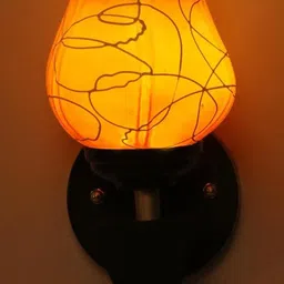 SOMIL Orange Glass Cylinder Wall Lamps image 3