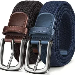 warcks Men Formal, Casual, Evening, Party Brown, Blue Nylon Belt-picture-18