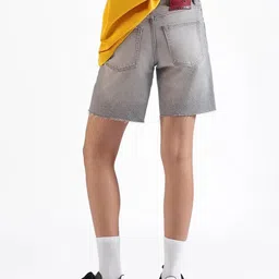 LOVEGEN Men Washed High-Rise Denim Shorts image 5