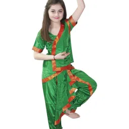 Kaku Fancy dresses Girls Odissi Classical Dance Costume Set-image-57
