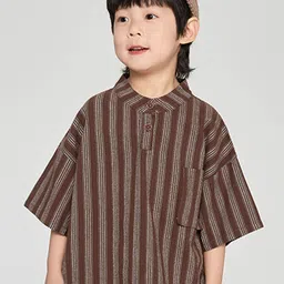 LULU & SKY Boys Boxy Opaque Striped Casual Shirt-picture-19