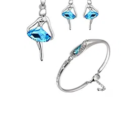 YouBella Silver-Plated Artificial Stone Studded Jewellery Set-picture-35