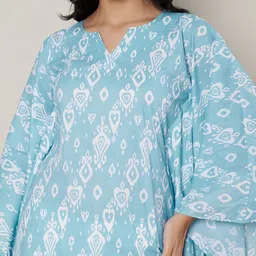 BCZ Style Printed Flared Sleeve Kaftan Dress image 2