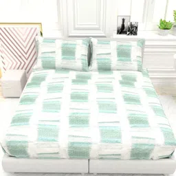 THE WHITE MOSS White 220 TC King Bedsheet with 2 Pillow Covers-picture-26