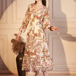 VALBONE Floral Print Georgette Fit & Flare Midi Dress image 2