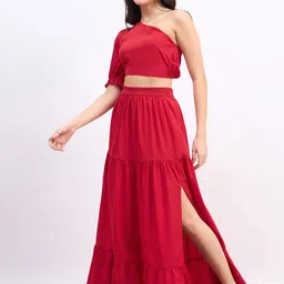 Berrylush One Shoulder Cropped Top With High Rise Maxi Skirt image 4