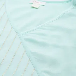 Qurvii Women Solid Flutter Sleeves Fit and Flare Maxi Dress image 2