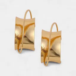 SOHI Gold-Plated Chunky-Orbiter Half Hoop Earrings-picture-21