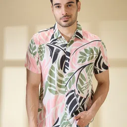 Being Human Men Slim Fit Floral Opaque Striped Casual Shirt-image-24