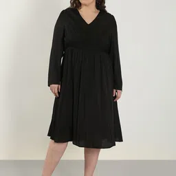 VERO MODA CURVE Women Fit & Flare Midi Dress-image-1