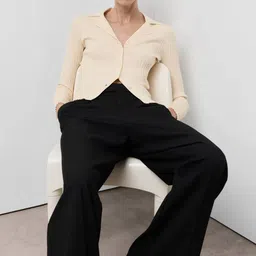 MANGO Lapel Collar Ribbed Cardigan image 4