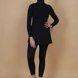 N-Gal Round Neck Swim Set With Swim Cap & Hijab image 5