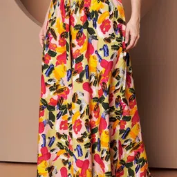 OTABU Women Flared Maxi Skirts-image-93