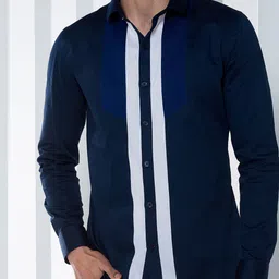 SEVENDC Men Premium Spread Collar Solid Cotton Casual Shirt image 2