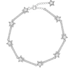 GIVA Women 925 Sterling Silver Rhodium-Plated Wraparound Bracelet image 2