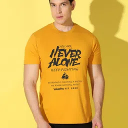 WOOSTRO Men Typography Printed Slim Fit T-shirt image 1