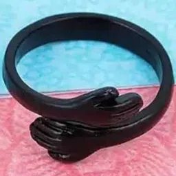 J.S ENTERPRISES Unisex Black Stainless Steel Finger Ring-image-81