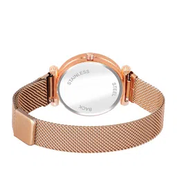 Gopal Shopcart Unisex Pack Of 2 Stainless Steel Bracelet Style Straps Analogue Watch image 5