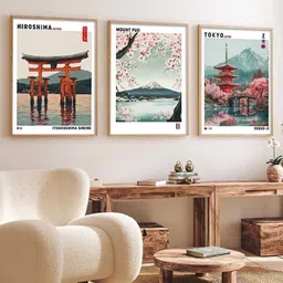 WALLLANE Set of 3 Japanese Art Framed Posters image 3
