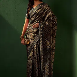 Desi Fusion Woven Design Zari Art Silk Heavy Work Saree image 2