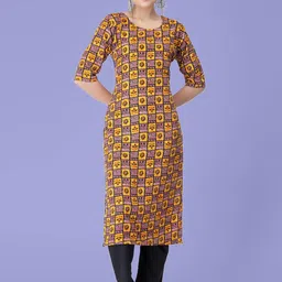 Ethnic basket Women Multicoloured Poly Crepe Kurta Sets-picture-11