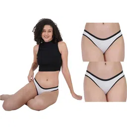 ORLIZEA Pack of 2 Women Low-Rise Cotton Blend Thongs-picture-12