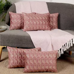 monkdecor Gajari Color Rectangular Velvet Cushion Cover, Set of 1 image 2