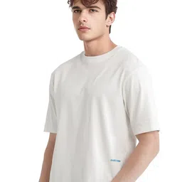 RARE RABBIT Men Graphic Printed Round Neck Cotton Oversized T-shirt image 3