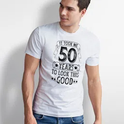 Seekbuylove Typography Printed Round Neck Pure Cotton T-shirt-picture-21