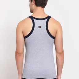MACHO Pack Of 2 Round-Neck Combed Cotton Gym Vests image 3