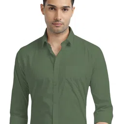 OTTO Men India Slim Fit Solid Spread Collar Formal Shirt-image-44