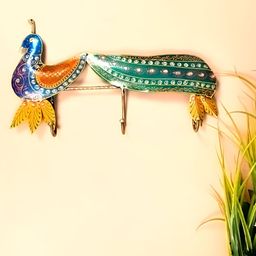apka mart Green & Blue Peacock Key Holder-picture-41