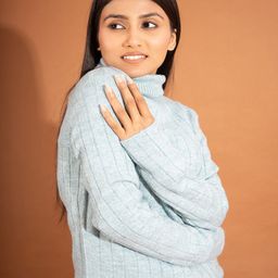 Stylecast X Kotty Women Striped Turtle Neck Pullover-picture-26