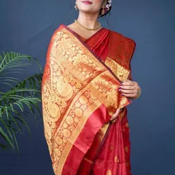 Freezeit Woven Design Silk Blend Saree image 3