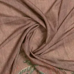 100 Dreams Kalamkari Printed Zari Pure Crepe Saree image 2