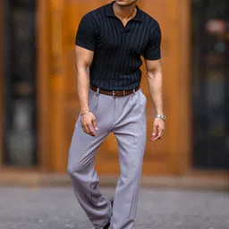 Maniac Men Comfort Relaxed Fit Cotton Formal Trouser image 3