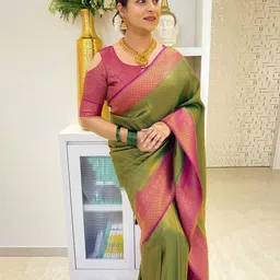Areca Designer Woven Design Zari Pure Silk Banarasi Saree-image-69
