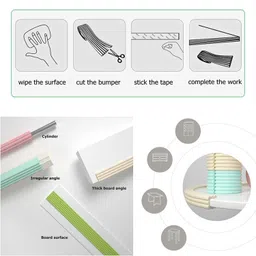 siyanshu Proofing Edge Protectors,Edge Corner Protector,Glass Table Protector Bumper,Baby Safety Bumper Proofing Corners Guard Protector for Fireplace,Stair,Cabinet (78.74 x 3.1 x 0.31inch, ) image 4