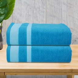 Aura Blue 2 Cotton 400 GSM Bath Towel-picture-10