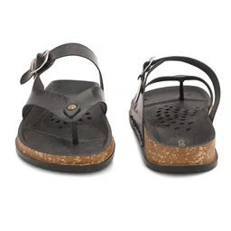 CORSICA Women Textured Open Toe Flats with Buckles image 5