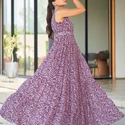 ODD BY chansi TRENDZ Ethnic Motifs Printed Fit & Flare Maxi Dress image 4