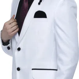 favoroski Men Solid Single Breasted Party Blazer image 4