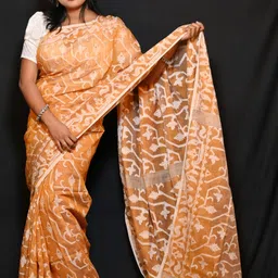 RIDDHIMAN FASHION Woven Design Pure Cotton Paithani Saree With Unstiched Blouse Piece-image-71